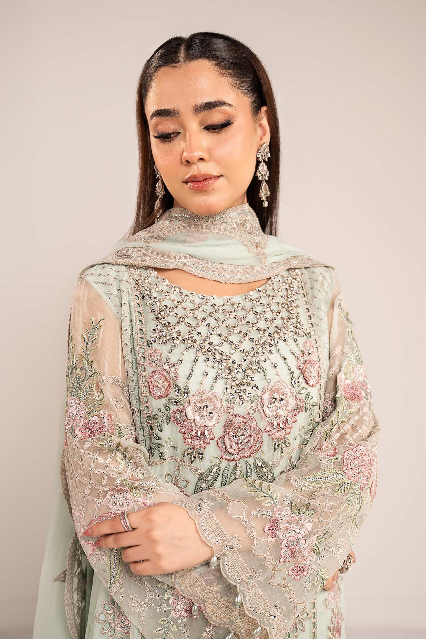 Maria B | Eid Collection 26 | 3 Piece Embroidered Chiffon Suit