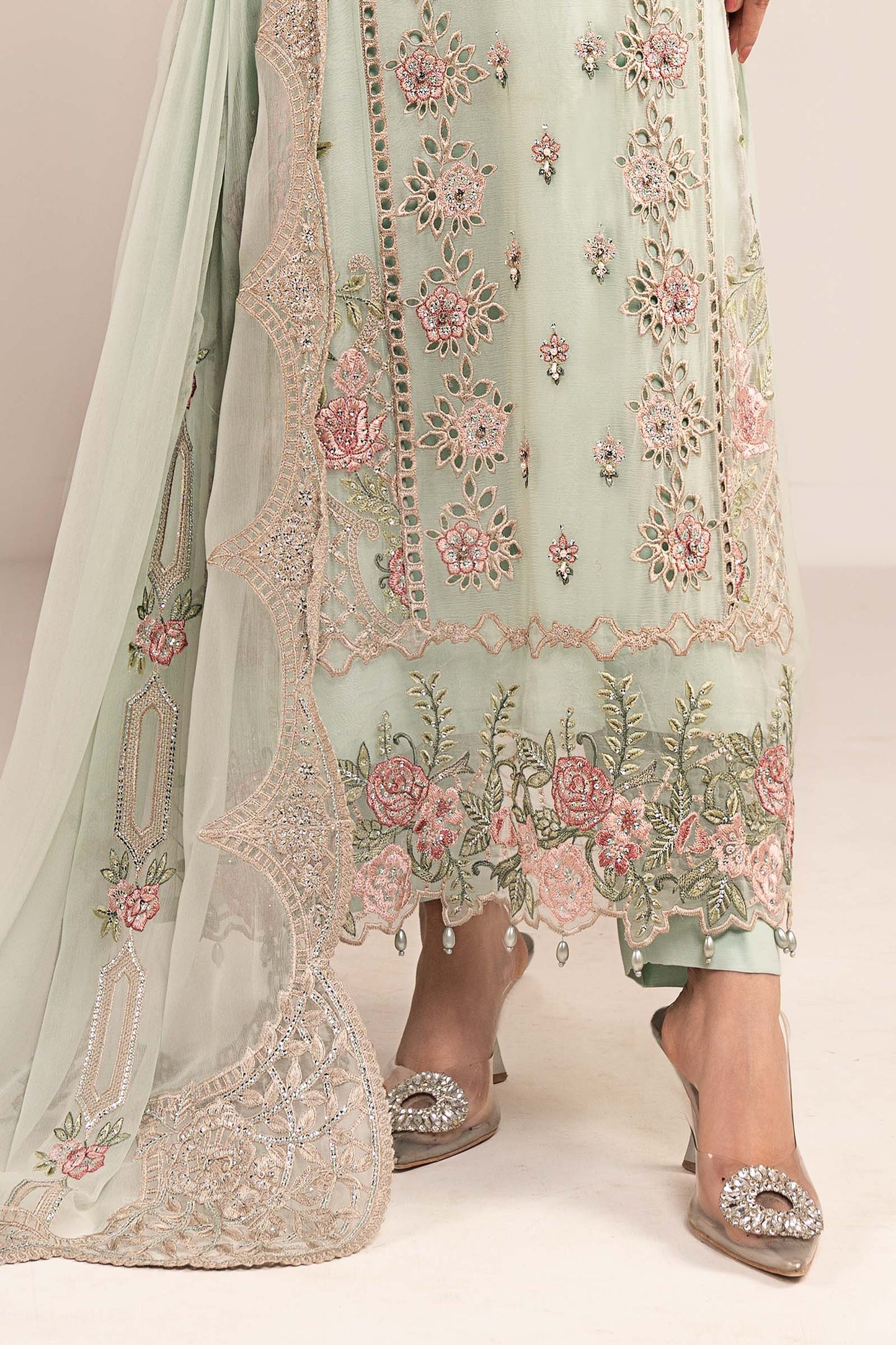 Maria B | Eid Collection 26 | 3 Piece Embroidered Chiffon Suit