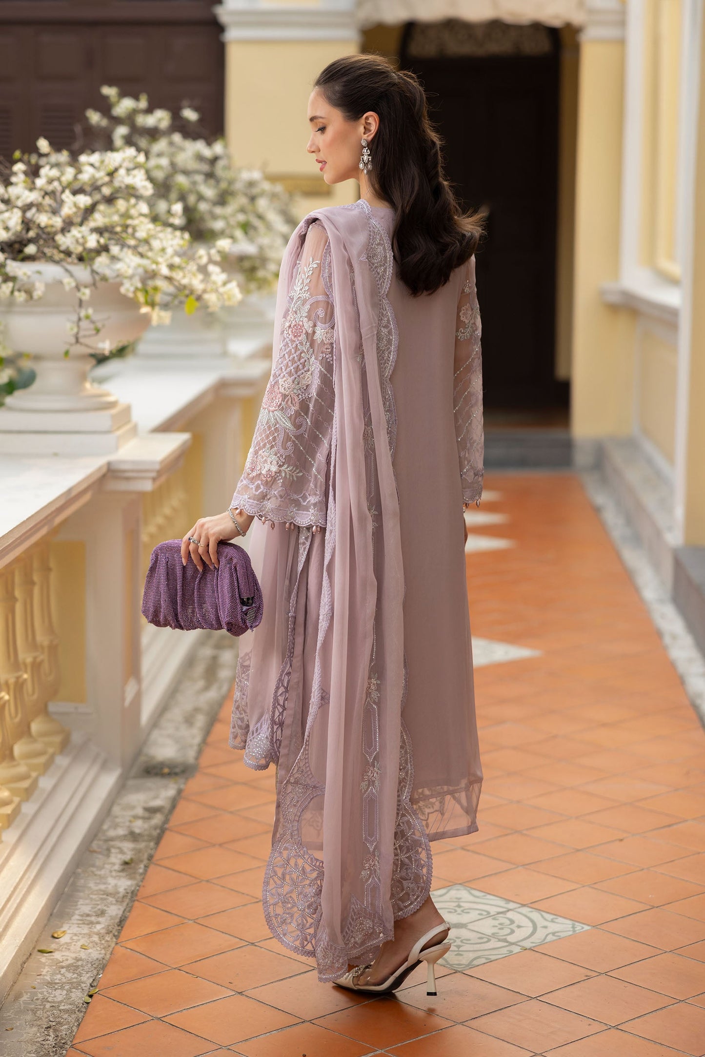 Maria B | Eid Collection Formals 26 | 3 Piece Embroidered Chiffon Suit