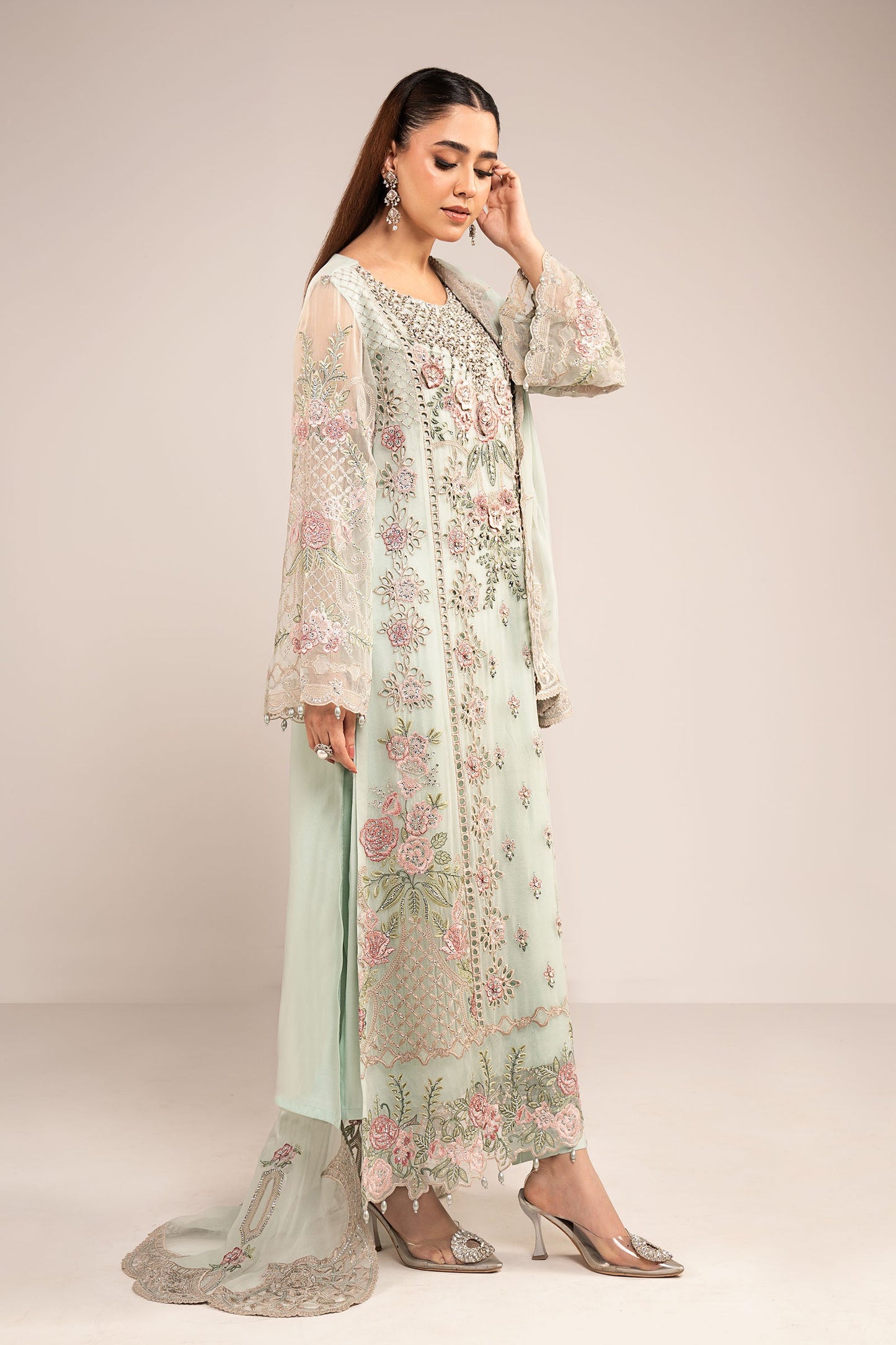 Maria B | Eid Collection 26 | 3 Piece Embroidered Chiffon Suit