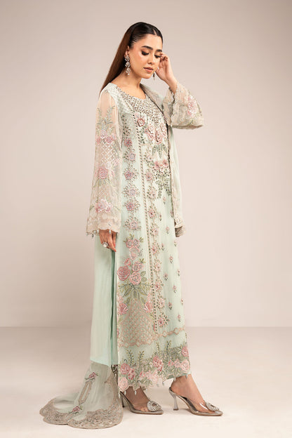 Maria B | Eid Collection Formals 26 | 3 Piece Embroidered Chiffon Suit