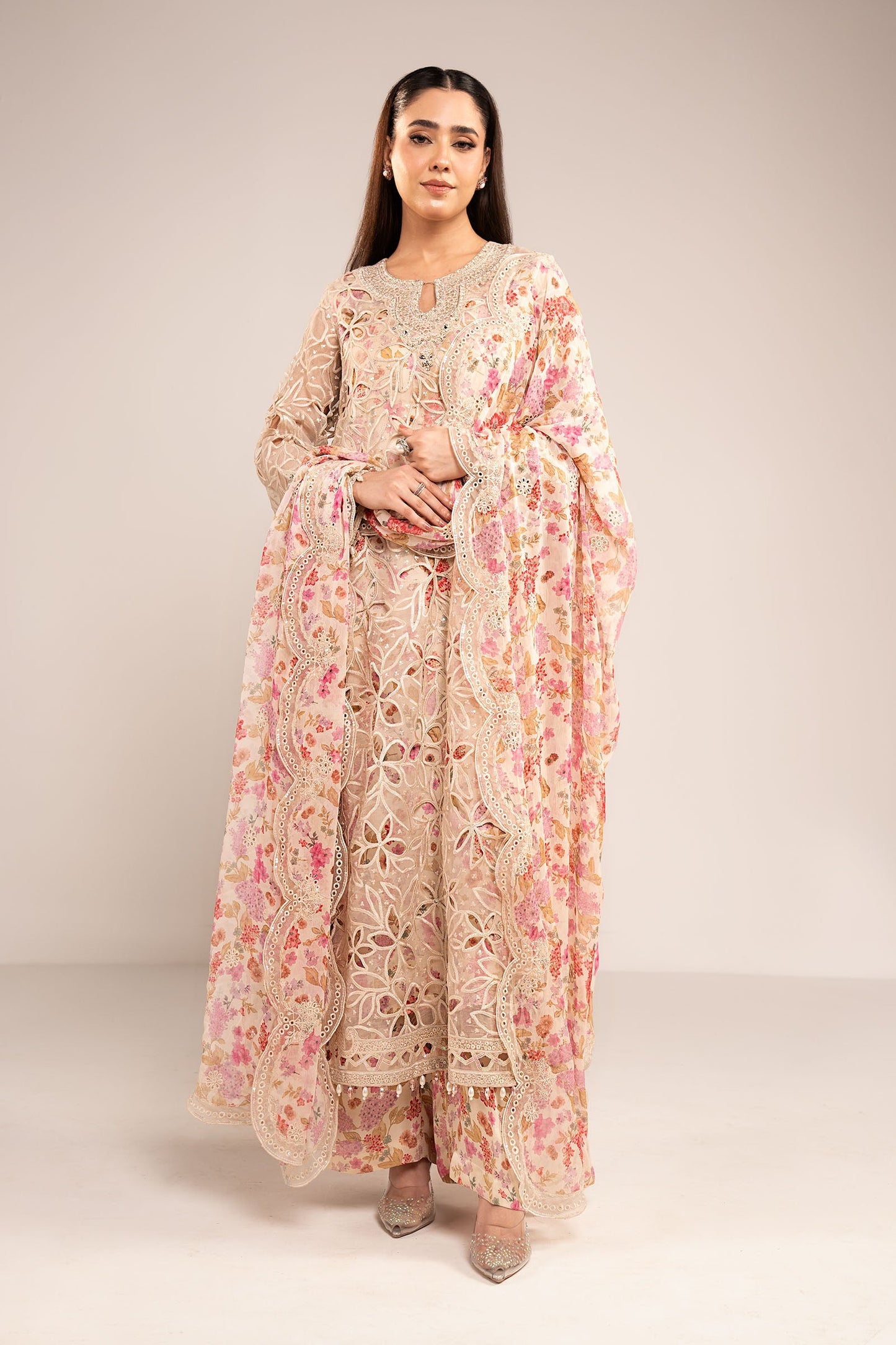 Maria B | Eid Collection Formals 26 | 3 Piece Embroidered Organza Suit