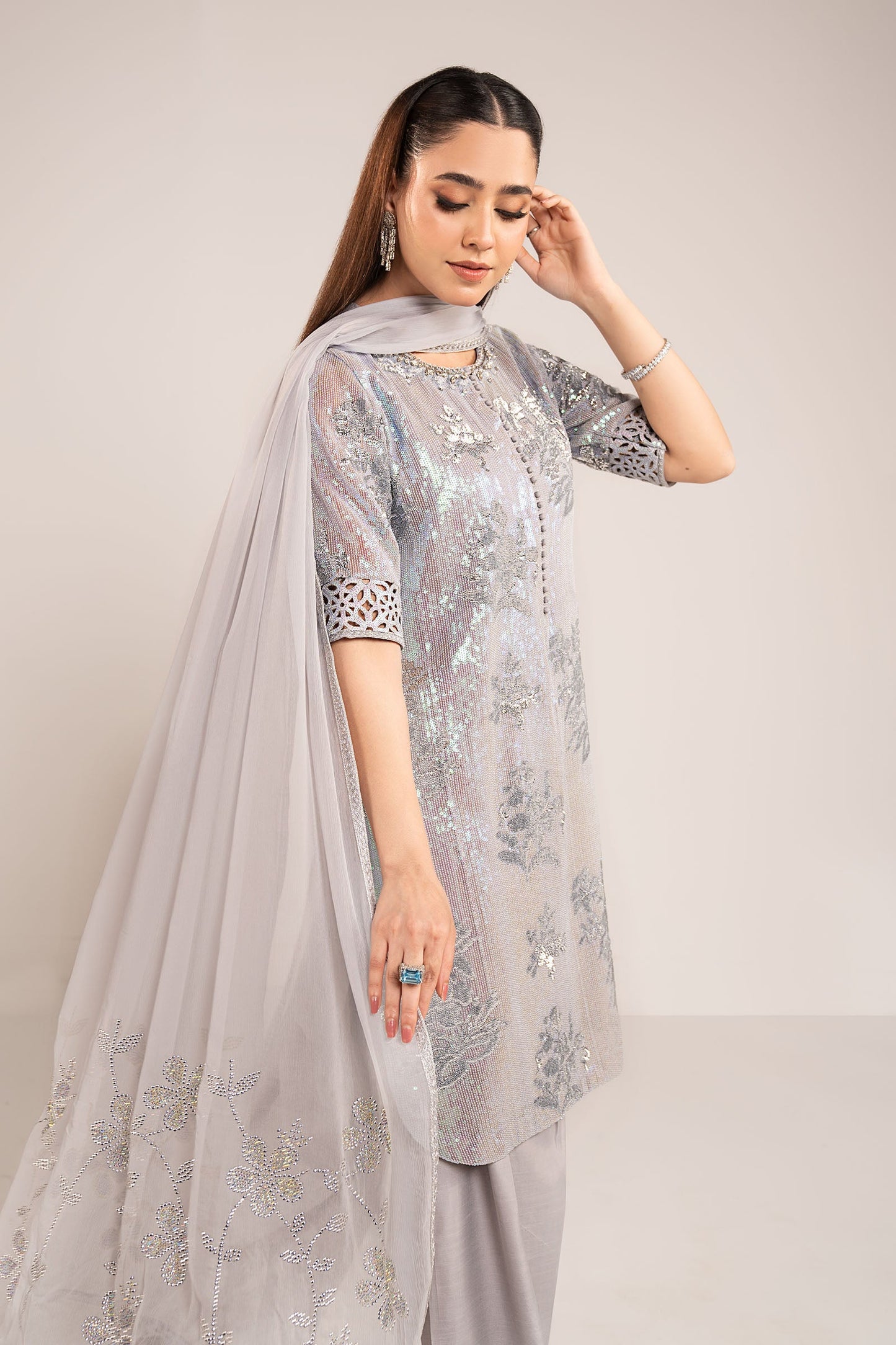 Maria B | Eid Collection 26 | 3 Piece Embroidered Chiffon Suit