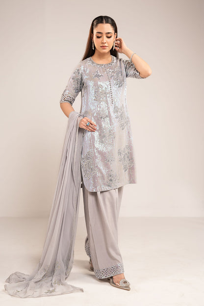 Maria B | Modern Archives | 3 Piece Embroidered Chiffon Suit