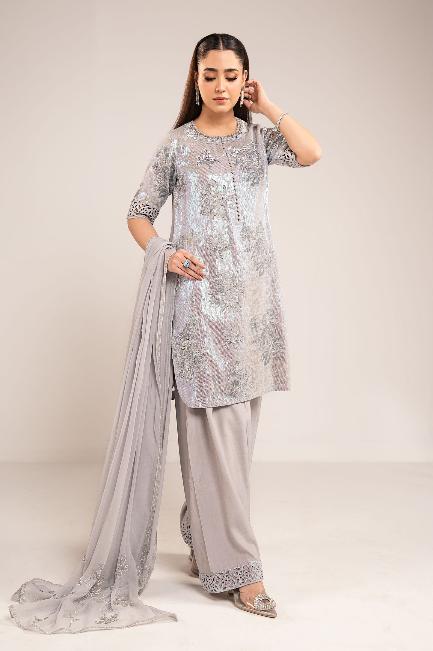 Maria B | Eid Collection 26 | 3 Piece Embroidered Chiffon Suit