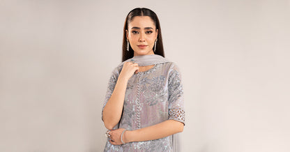 Maria B | Modern Archives | 3 Piece Embroidered Chiffon Suit