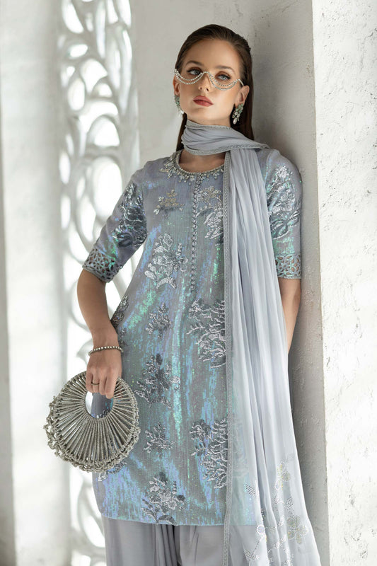 Maria B | Modern Archives | 3 Piece Embroidered Chiffon Suit