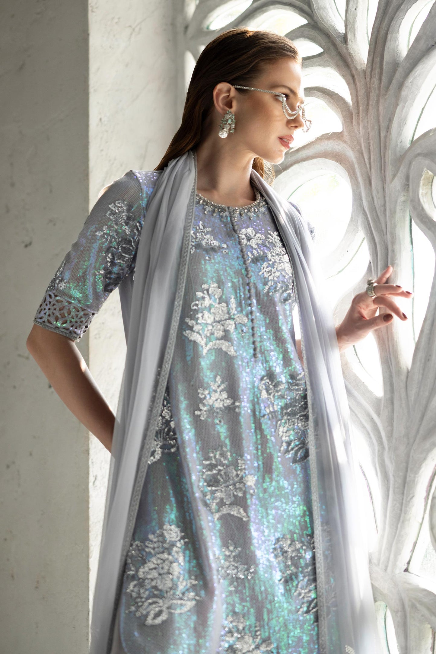 Maria B | Eid Collection 26 | 3 Piece Embroidered Chiffon Suit