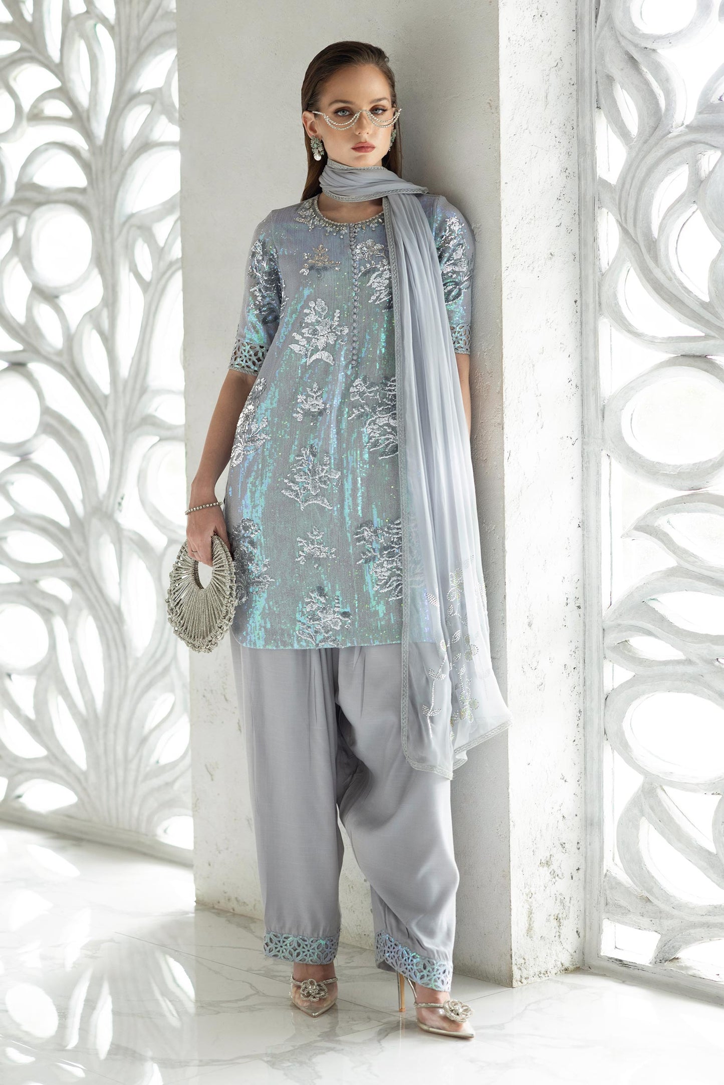 Maria B | Eid Collection 26 | 3 Piece Embroidered Chiffon Suit