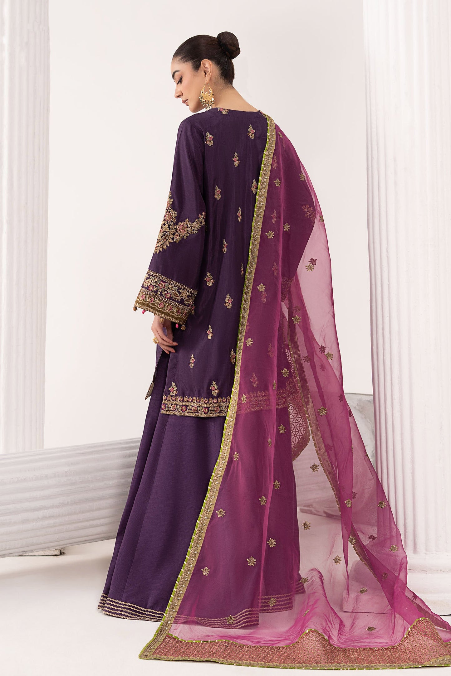 Maria B | Eid Collection 26 | 3 Piece Embroidered Raw Silk Suit