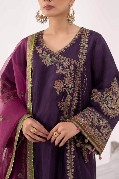 Maria B | Eid Collection 26 | 3 Piece Embroidered Raw Silk Suit