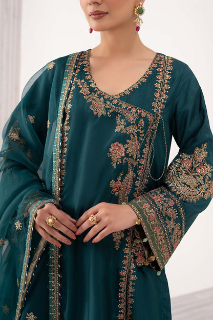 Maria B | Eid Collection Formals 26 | 3 Piece Embroidered Raw Silk Suit