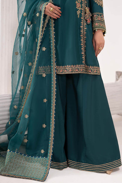 Maria B | Eid Collection Formals 26 | 3 Piece Embroidered Raw Silk Suit