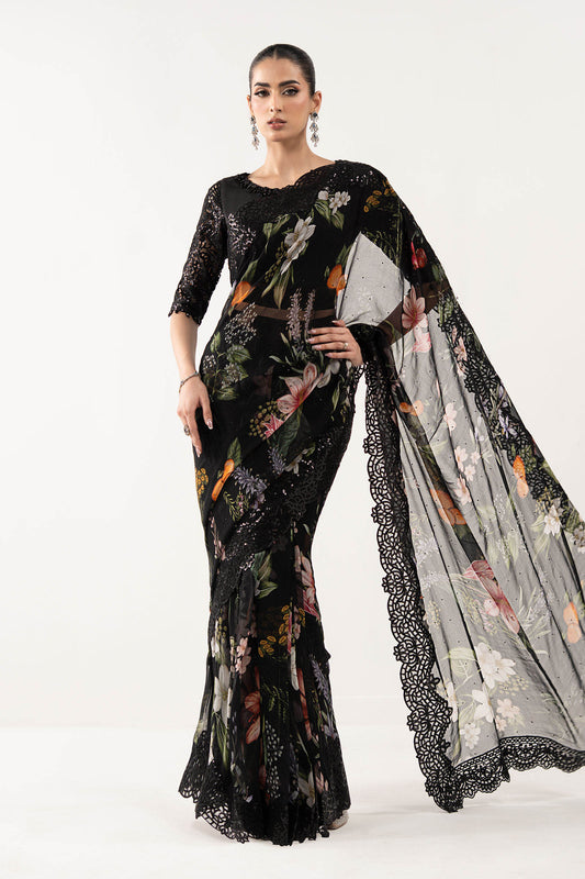 Maria B | Eid Collection 26 | Embroidered Chiffon Saree
