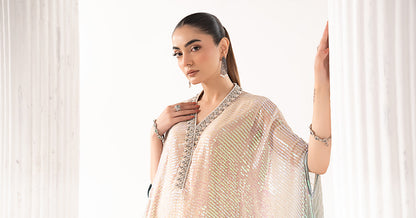 Maria B | Eid Collection 26 | 3 Piece Embroidered Chiffon Suit