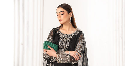 Maria B | Eid Collection 26 | 3 Piece Embroidered Chiffon Suit