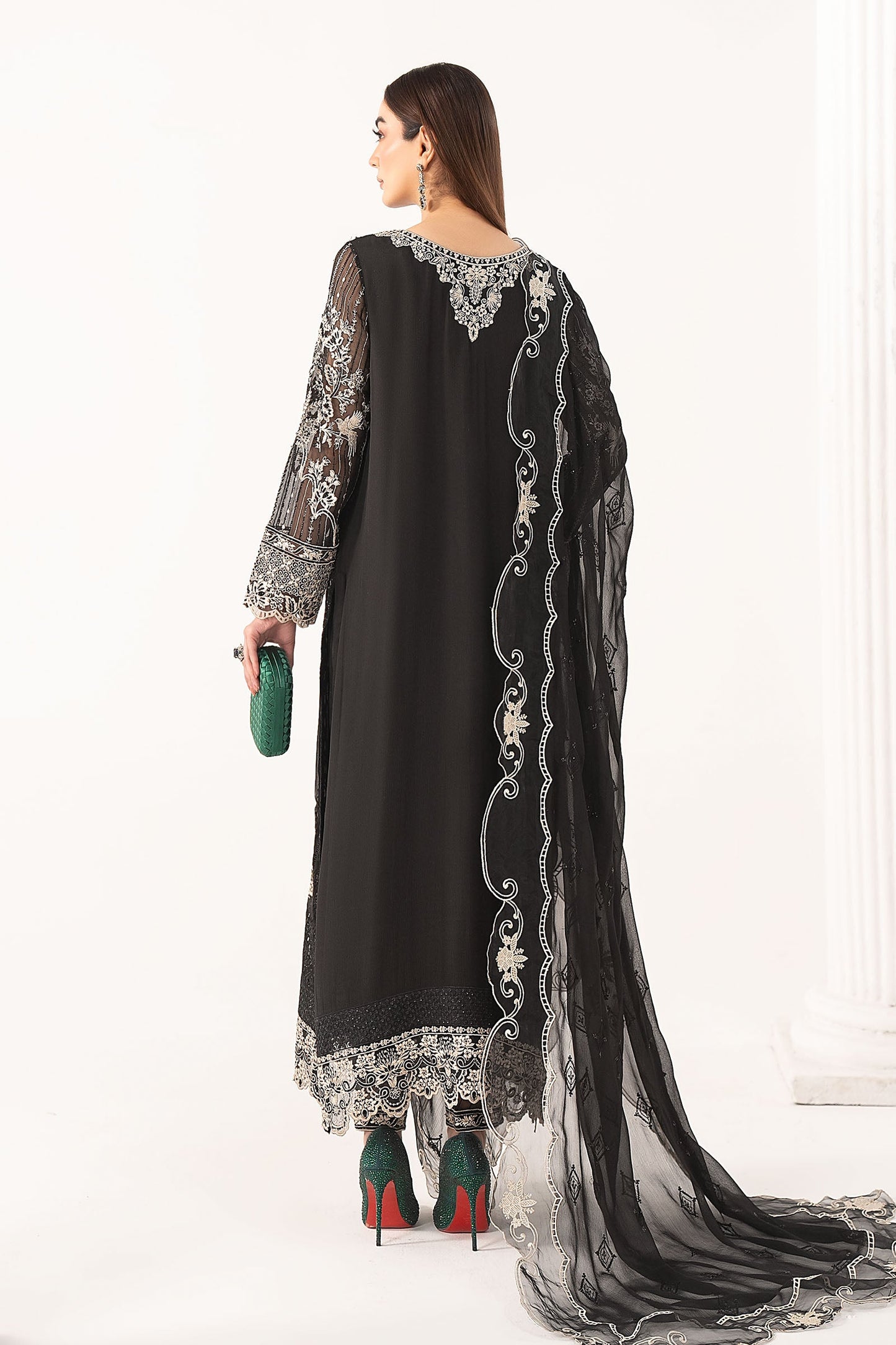 Maria B | Eid Collection 26 | 3 Piece Embroidered Chiffon Suit