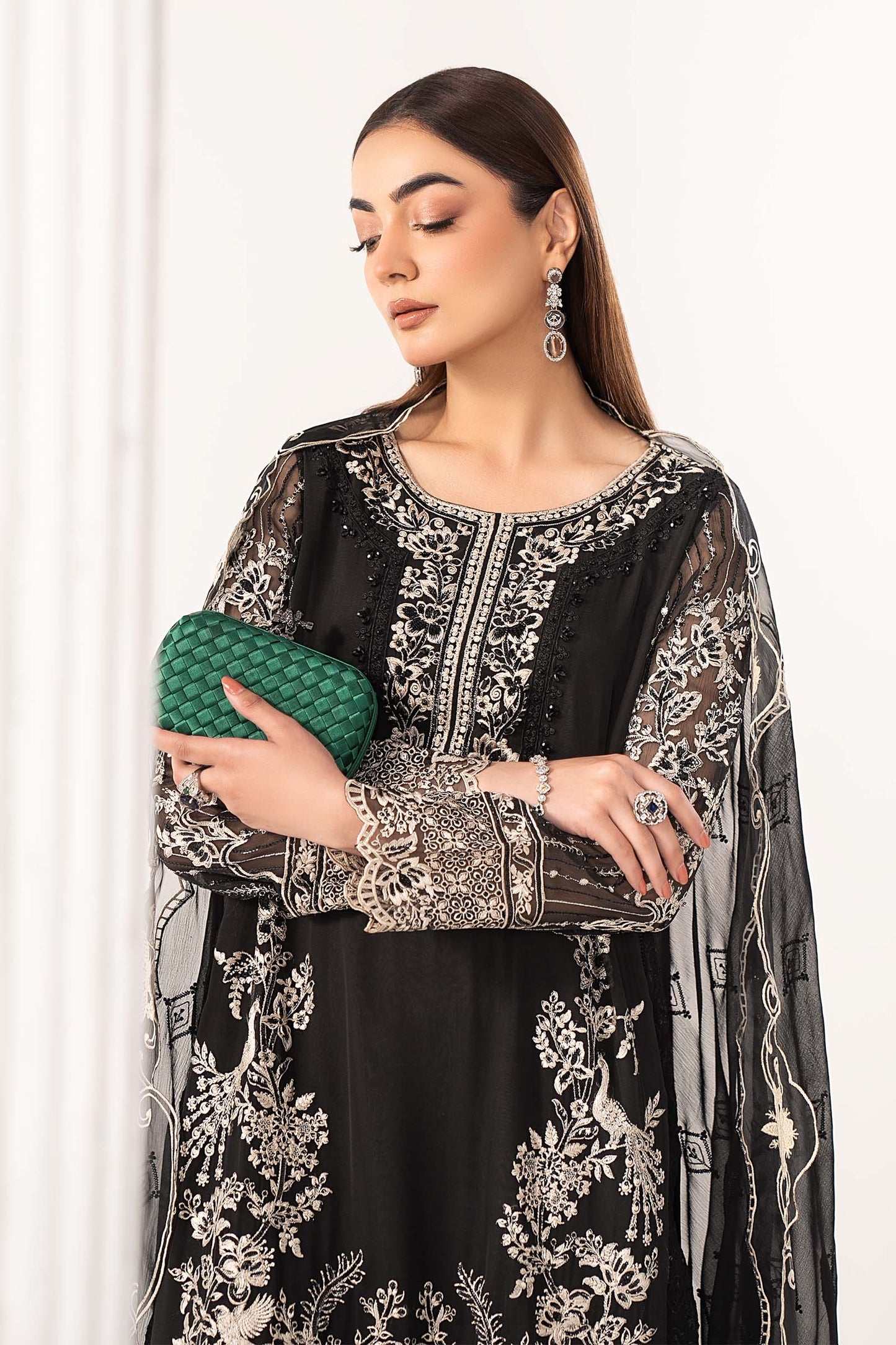 Maria B | Eid Collection 26 | 3 Piece Embroidered Chiffon Suit