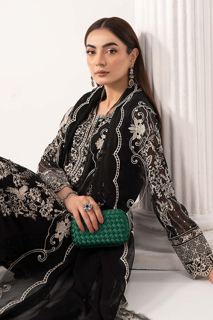 Maria B | Eid Collection 26 | 3 Piece Embroidered Chiffon Suit