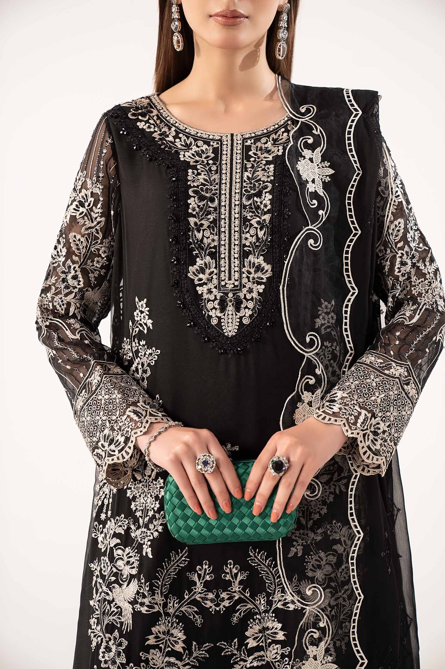 Maria B | Eid Collection 26 | 3 Piece Embroidered Chiffon Suit