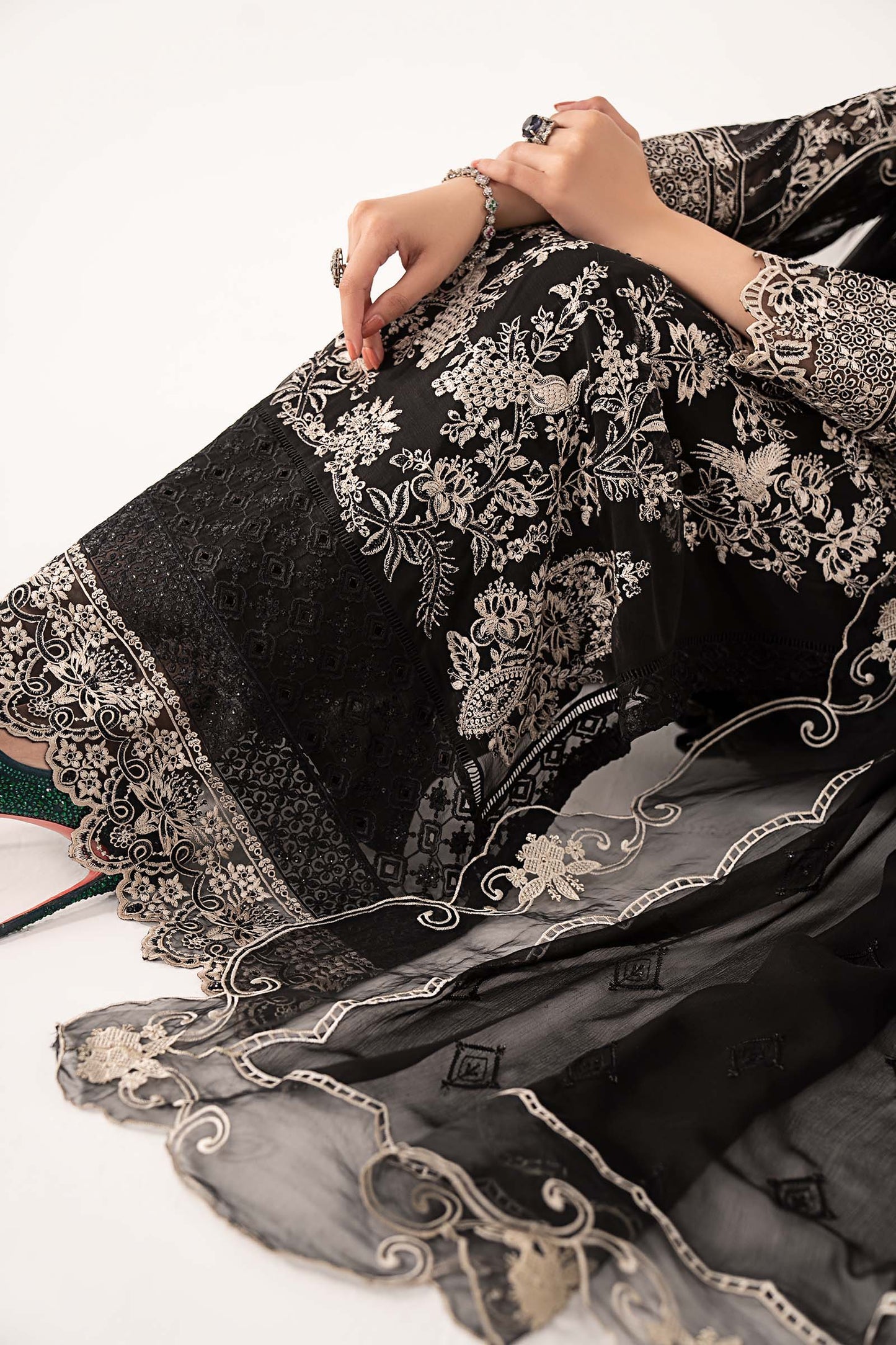 Maria B | Eid Collection 26 | 3 Piece Embroidered Chiffon Suit