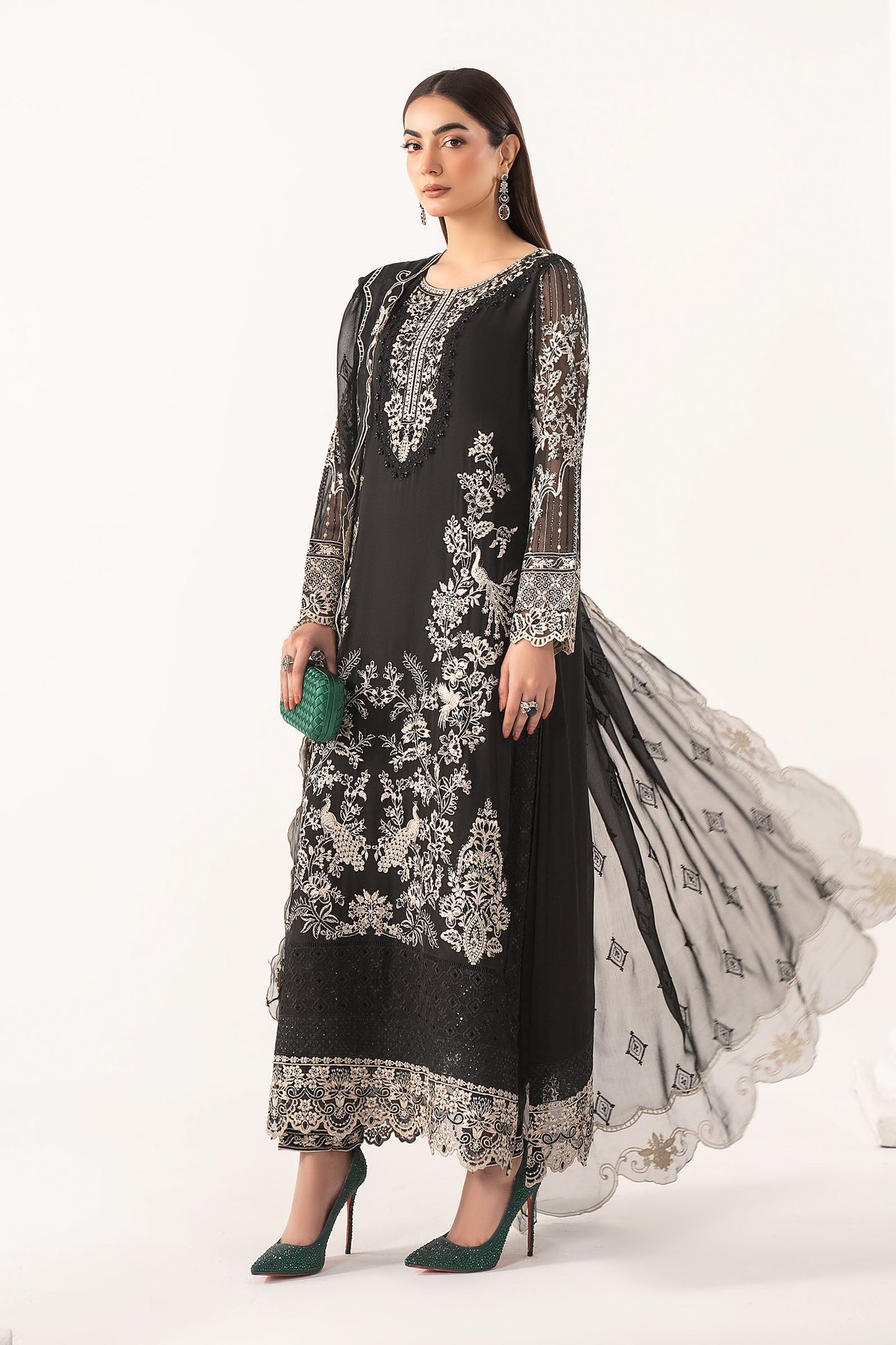 Maria B | Eid Collection 26 | 3 Piece Embroidered Chiffon Suit