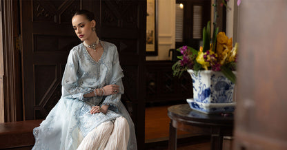 Maria B | Eid Collection Formals 26 | 3 Piece Embroidered Raw Silk Suit