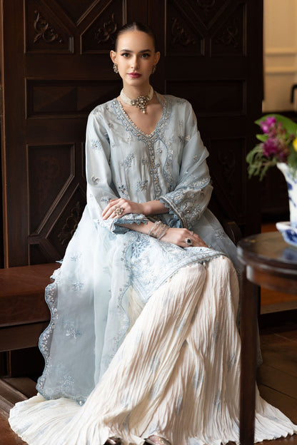 Maria B | Eid Collection Formals 26 | 3 Piece Embroidered Raw Silk Suit