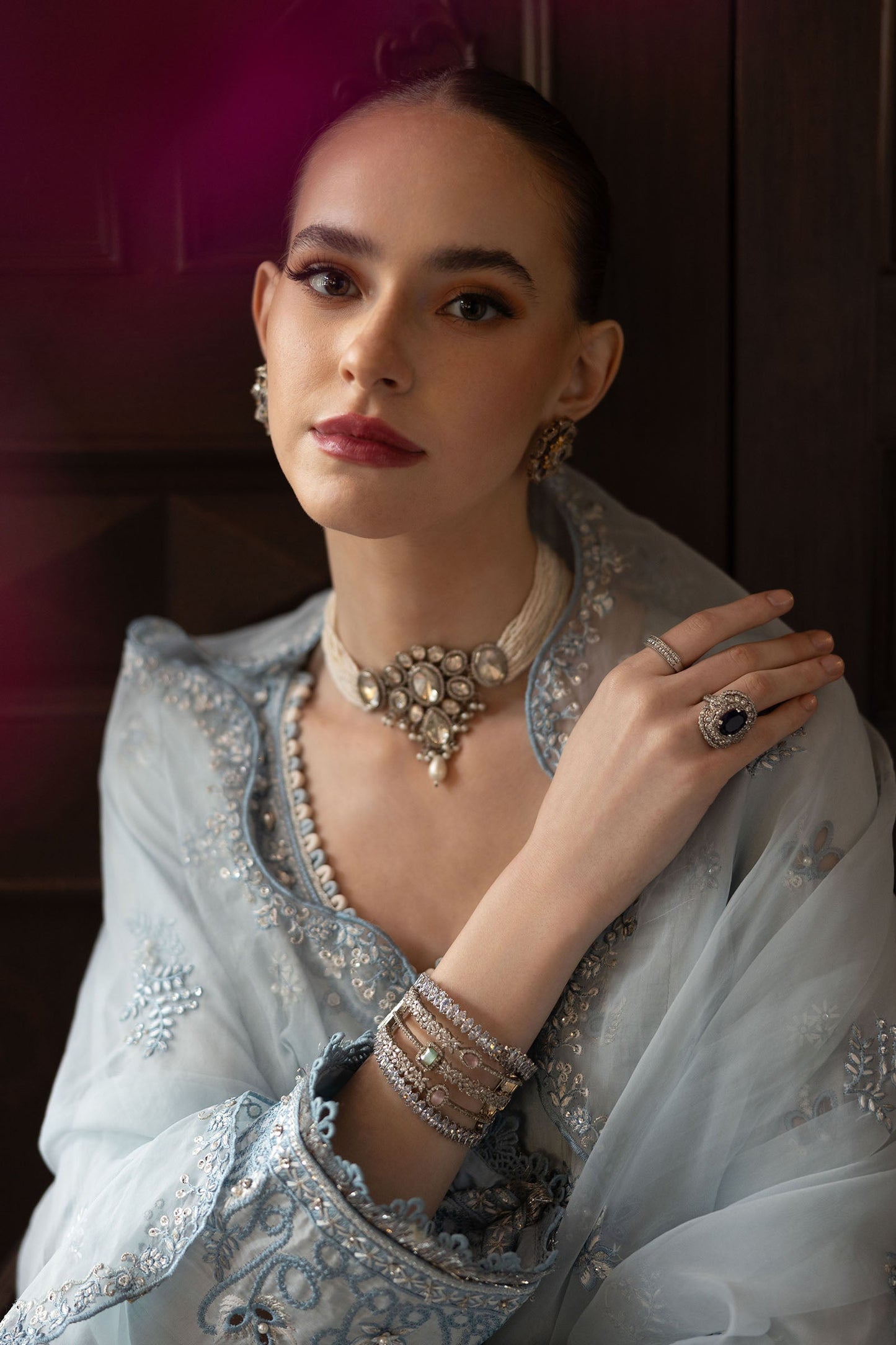 Maria B | Eid Collection Formals 26 | 3 Piece Embroidered Raw Silk Suit