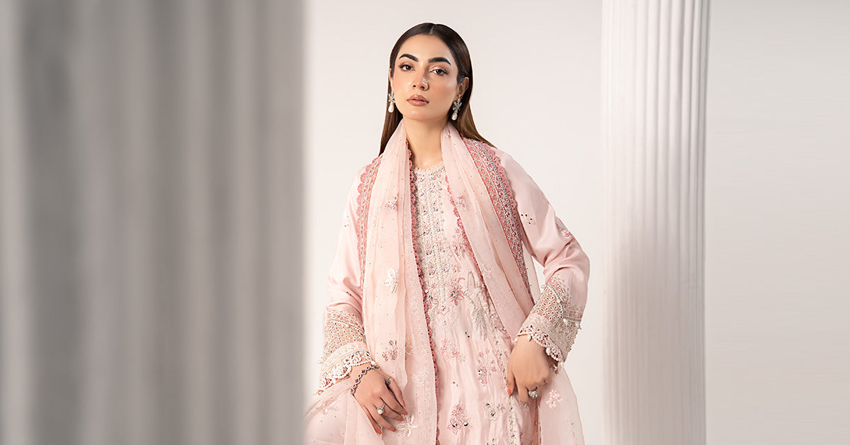 Maria B | Eid Collection 26 | 3 Piece Embroidered Raw Silk Suit