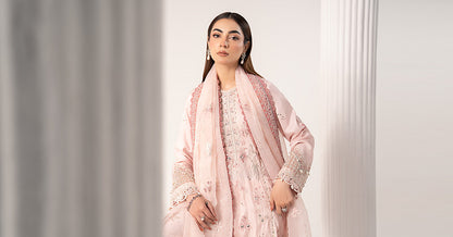 Maria B | Eid Collection 26 | 3 Piece Embroidered Raw Silk Suit