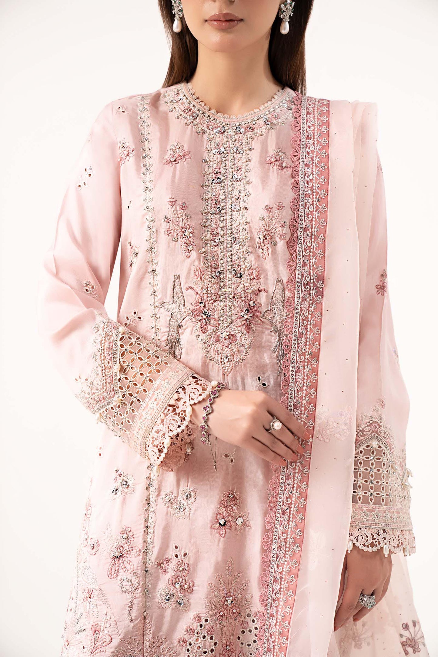Maria B | Eid Collection 26 | 3 Piece Embroidered Raw Silk Suit