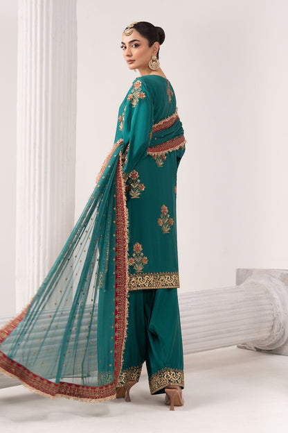 Maria B | Eid Collection 26 | 3 Piece Embroidered Raw Silk Suit