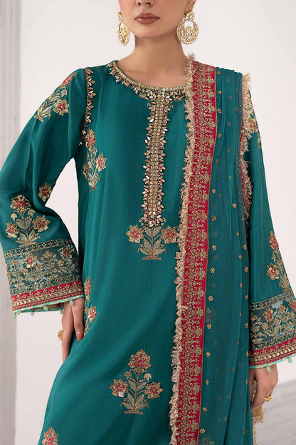 Maria B | Eid Collection 26 | 3 Piece Embroidered Raw Silk Suit