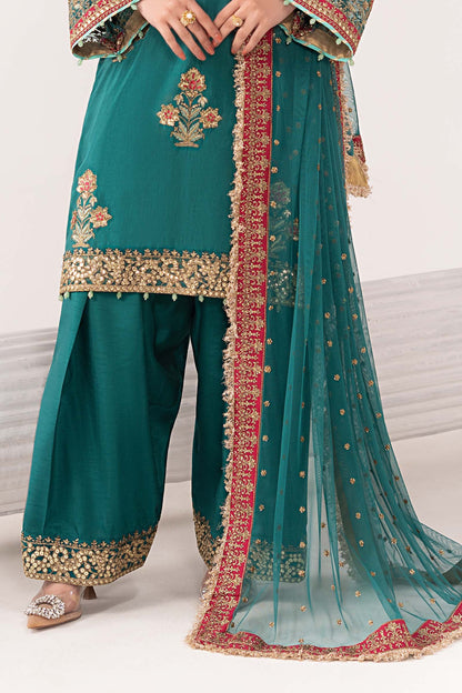 Maria B | Eid Collection 26 | 3 Piece Embroidered Raw Silk Suit