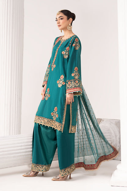 Maria B | Eid Collection 26 | 3 Piece Embroidered Raw Silk Suit