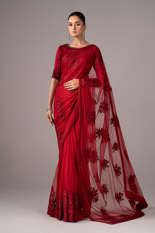 Maria B | Eid Collection 26 | Embroidered Chiffon Saree