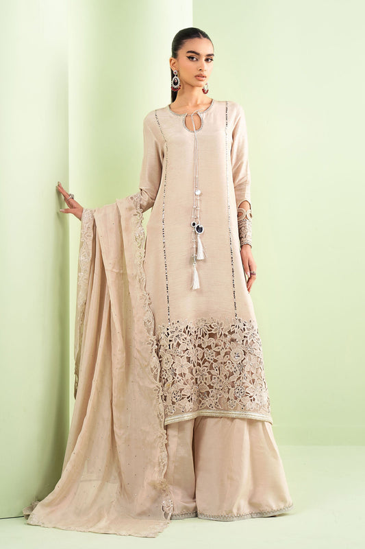 Maria B | Eid Collection 26 | 3 Piece Embroidered Raw Silk Suit