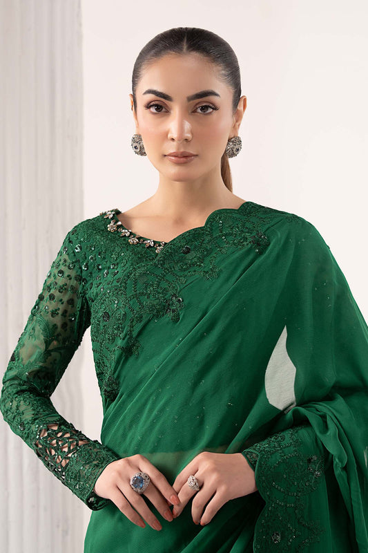 Maria B | Eid Collection 26 | Embroidered Chiffon Saree
