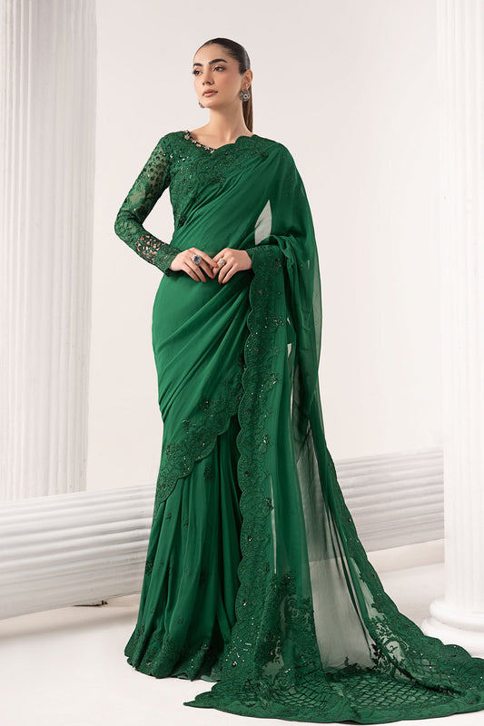 Maria B | Eid Collection 26 | Embroidered Chiffon Saree