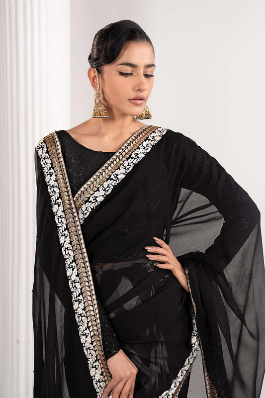 Maria B | Eid Collection 26 | Embroidered Chiffon Saree
