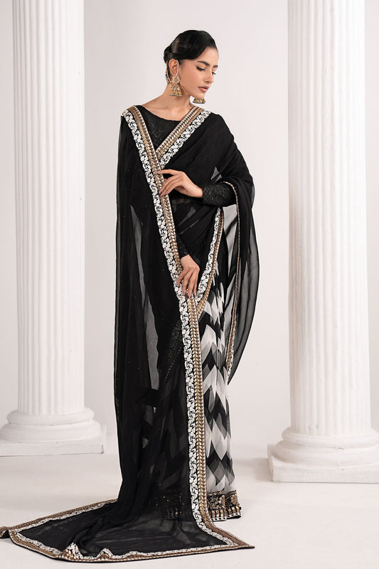 Maria B | Eid Collection 26 | Embroidered Chiffon Saree