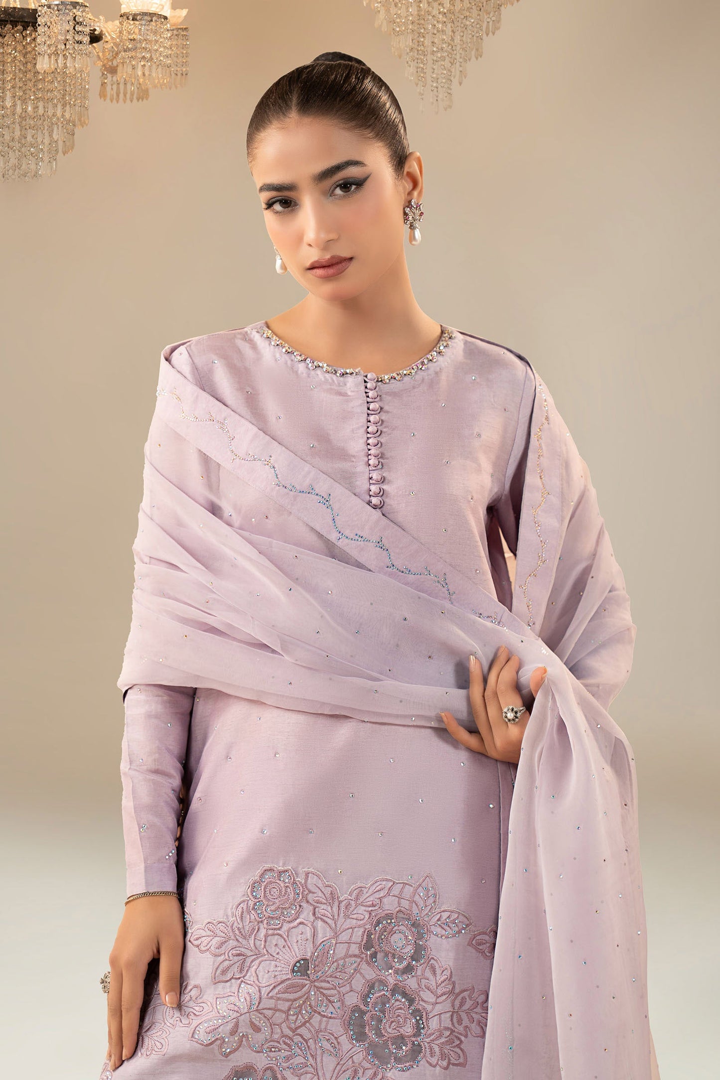 Maria B | Eid Collection 26 | 3 Piece Embellished Raw Silk Suit