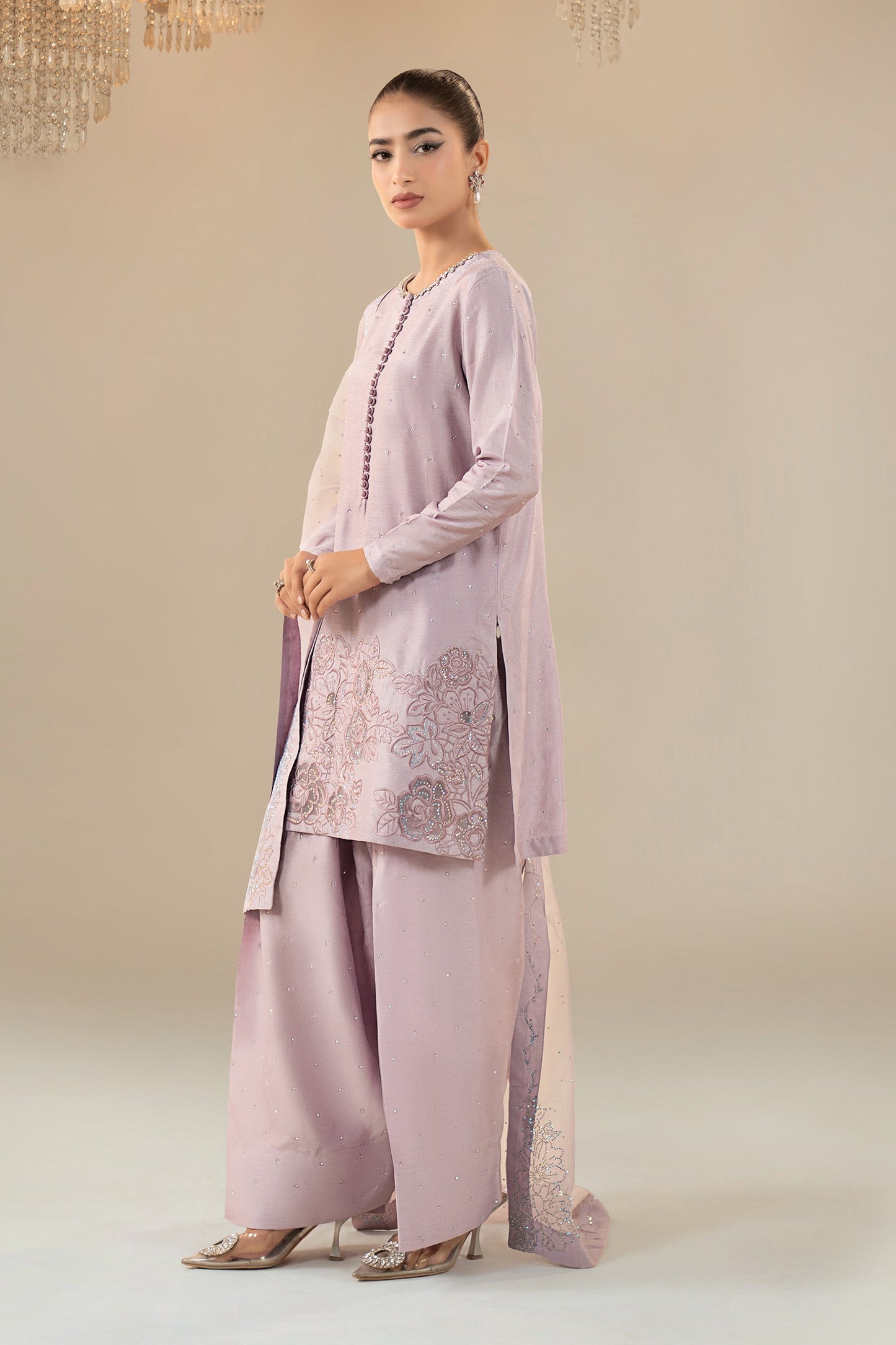 Maria B | Eid Collection 26 | 3 Piece Embellished Raw Silk Suit
