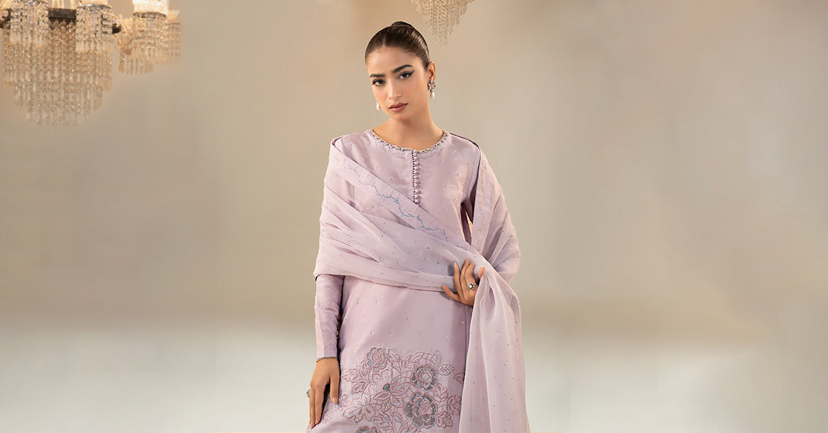 Maria B | Eid Collection 26 | 3 Piece Embellished Raw Silk Suit