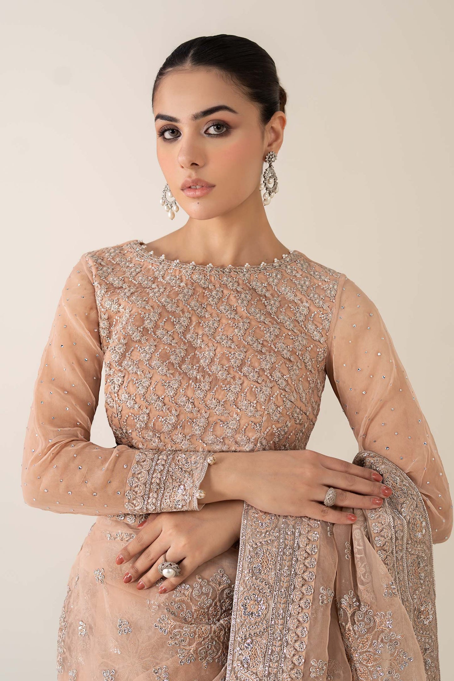 Maria B | Pre Fall 25 | Organza Saree 09
