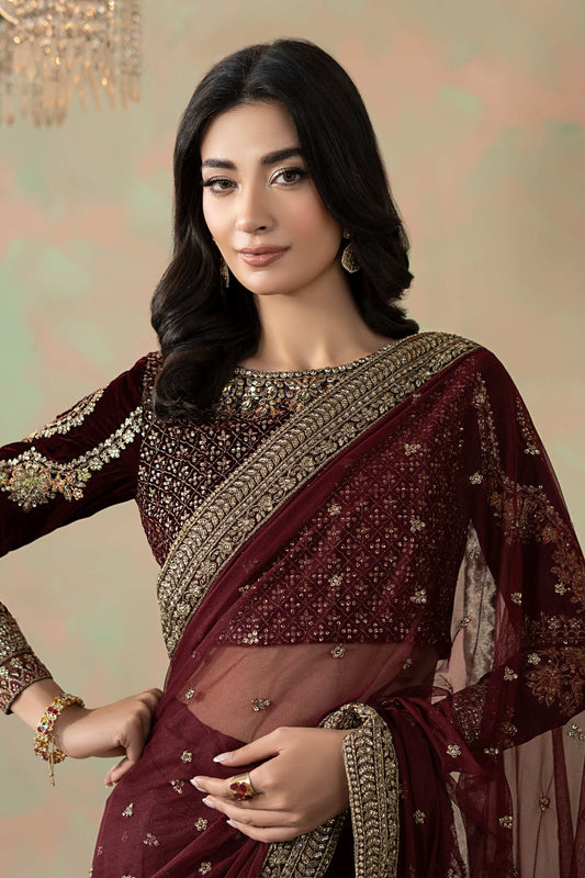 Maria B | Eid Collection 26 | Embroidered Net Saree