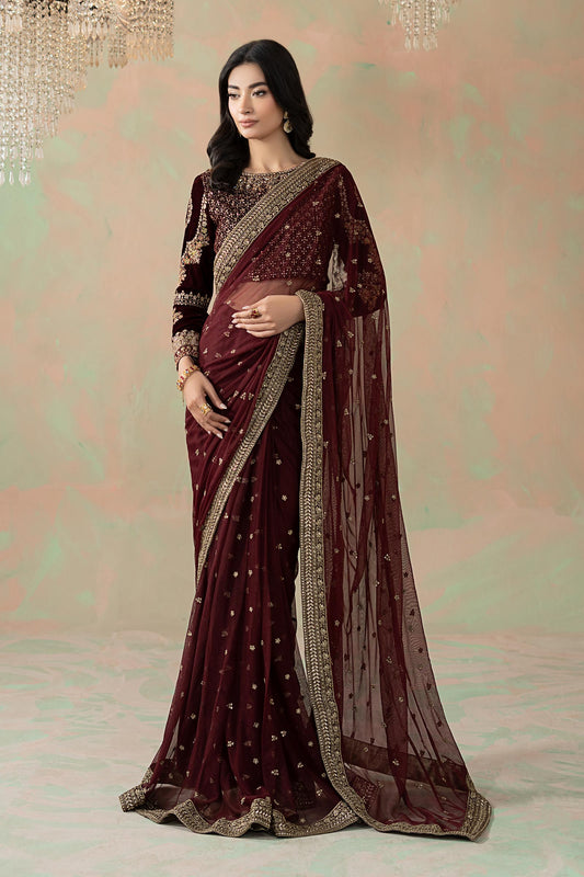 Maria B | Eid Collection 26 | Embroidered Net Saree