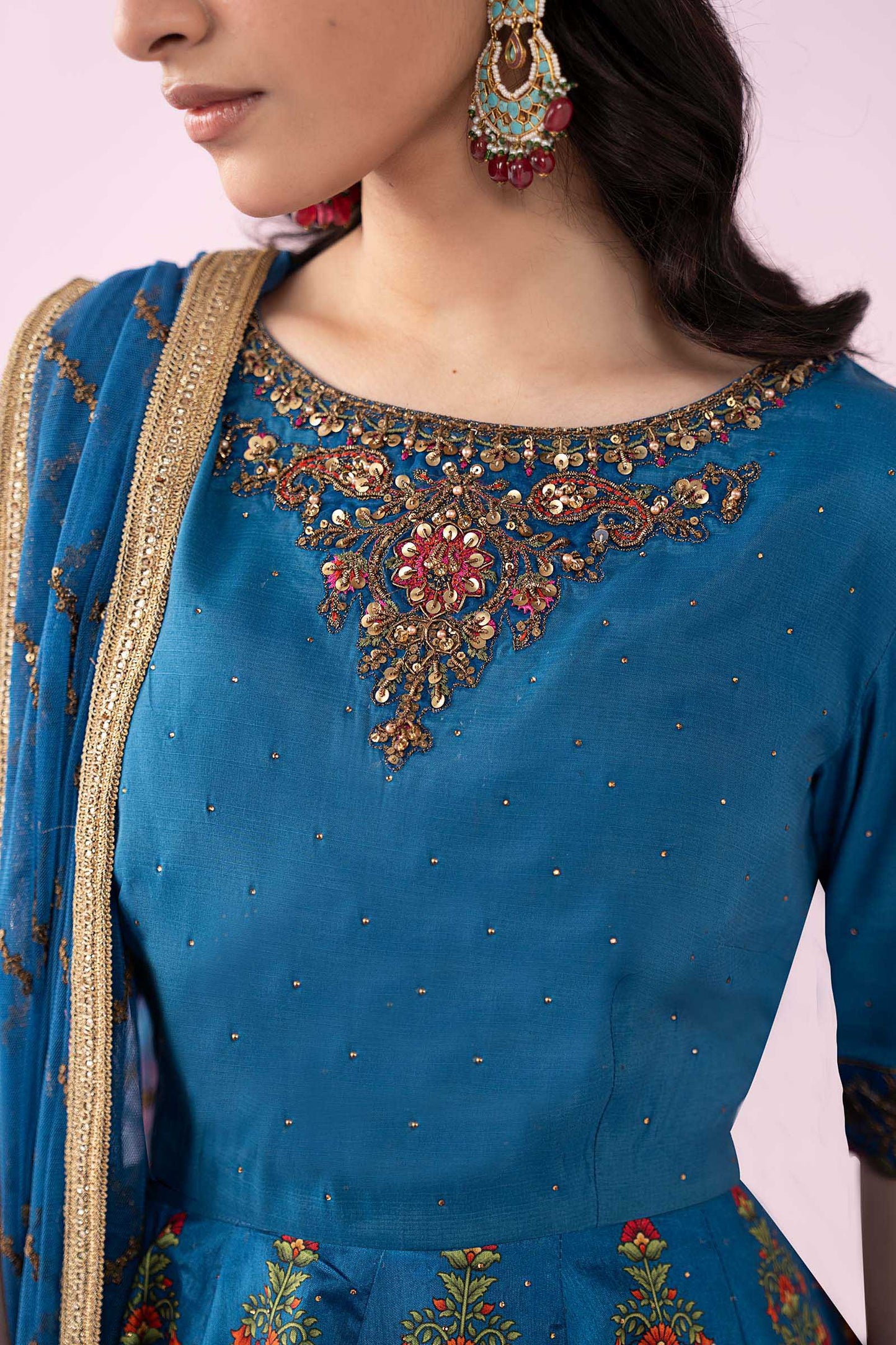 Maria B | Eid Collection 26 | 3 Piece Embroidered Raw Silk Suit