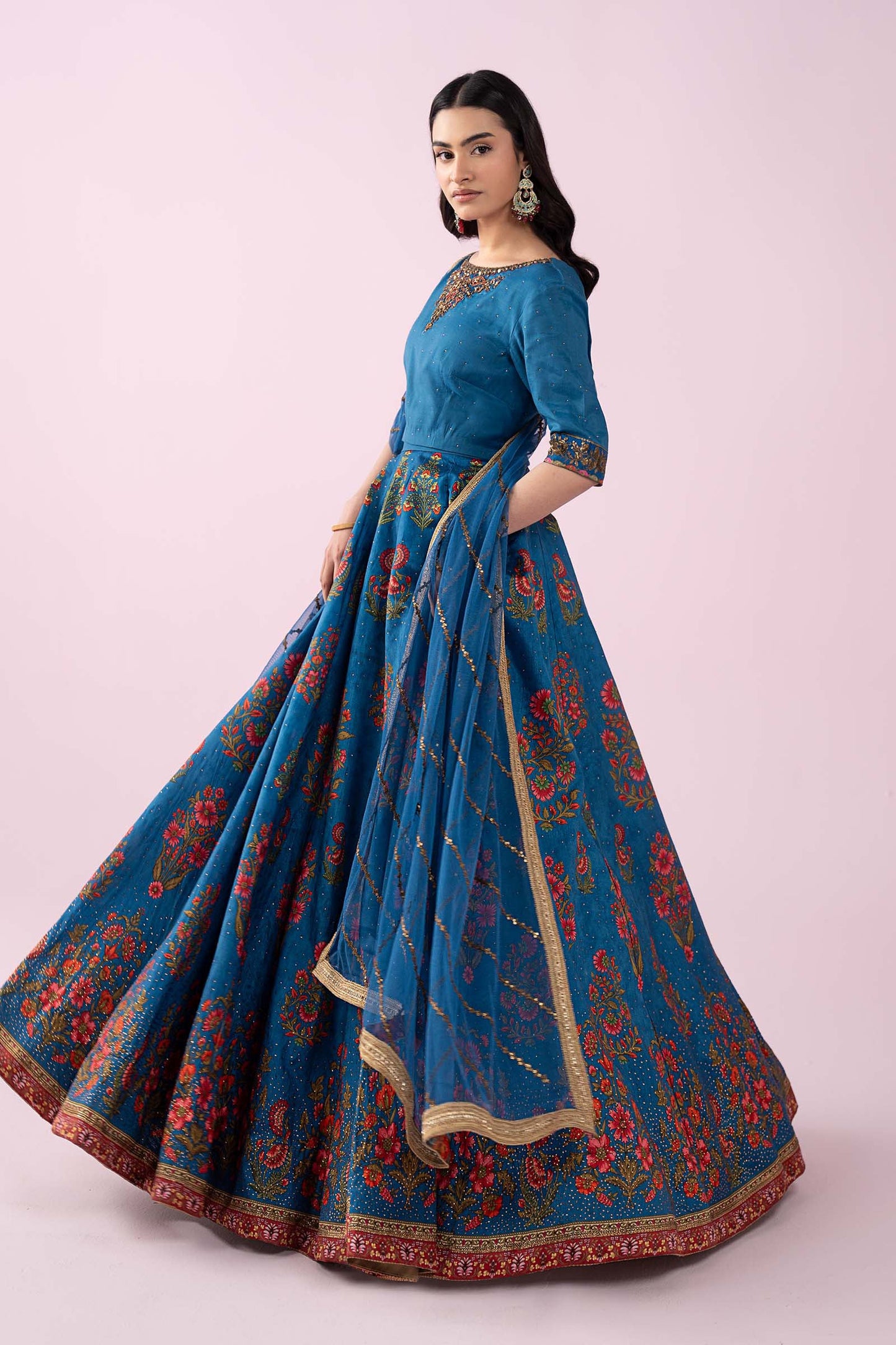 Maria B | Eid Collection 26 | 3 Piece Embroidered Raw Silk Suit